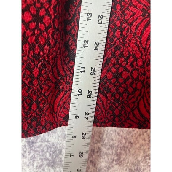 Coldwater Creek Jacket Women's W18 Red Jacquard Blazer Elegant Old Money Luxury - Picture 11 of 16